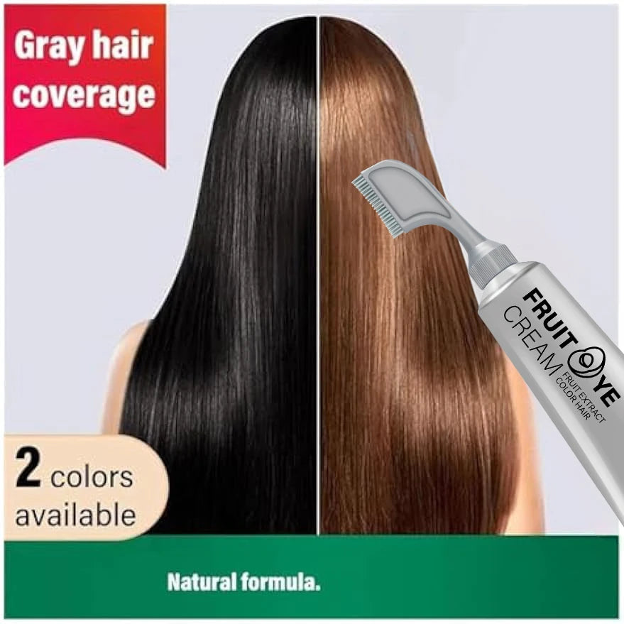 HairNatura - Natural fruit hair dye cream for men and women - Black colour