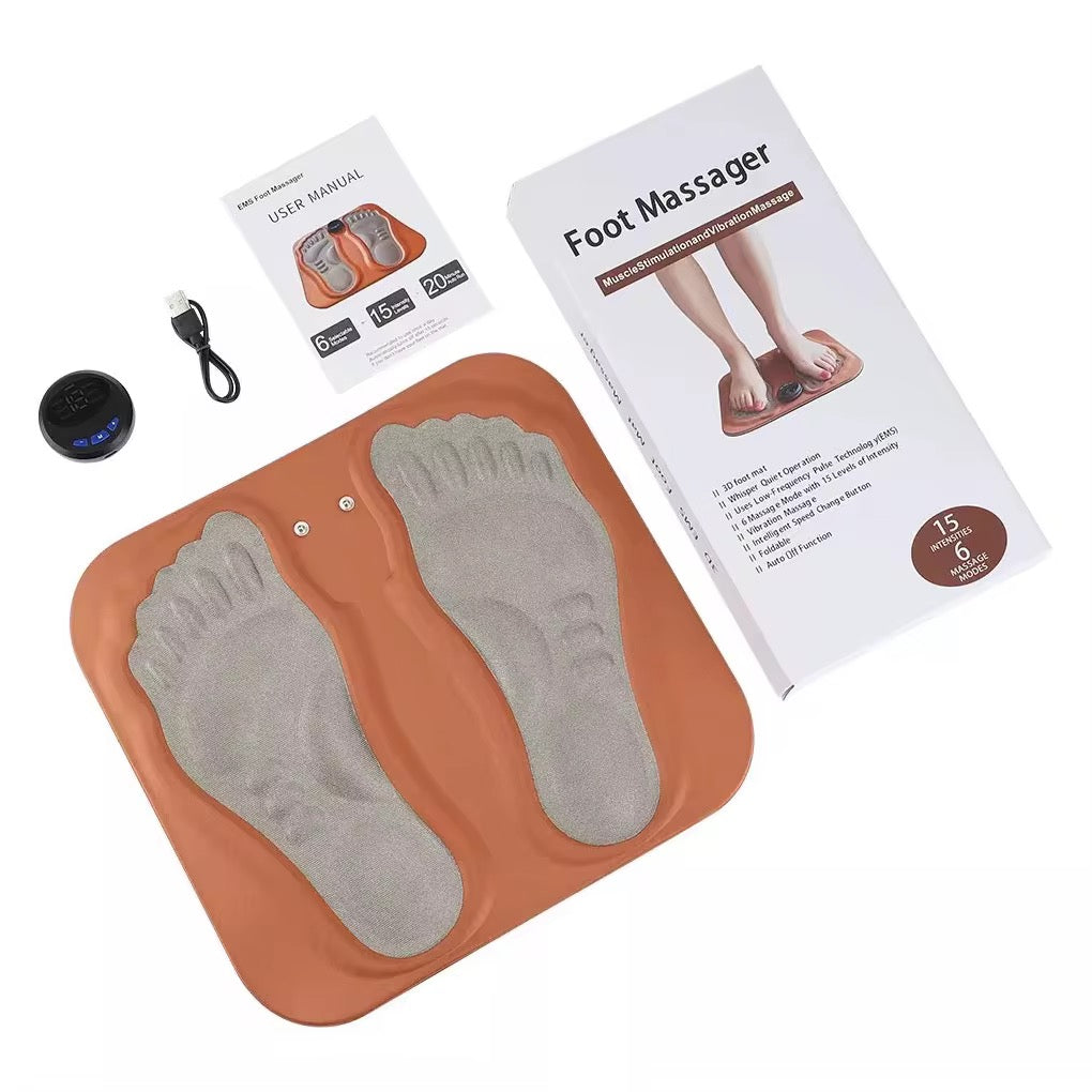 Foldable electric massage mat