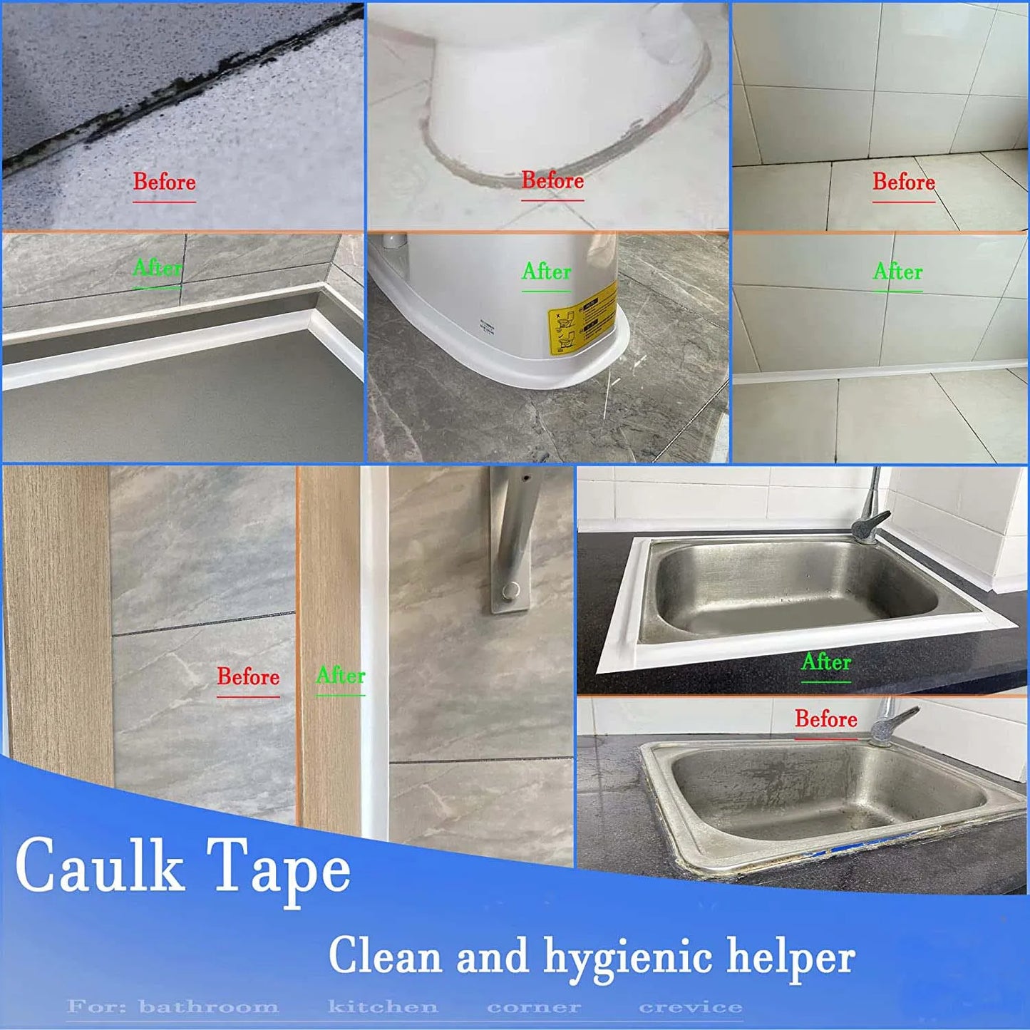 Self-adhesive Waterproofing Tape for Bathrooms - (Length 3.2 m x Width 3.8 cm)