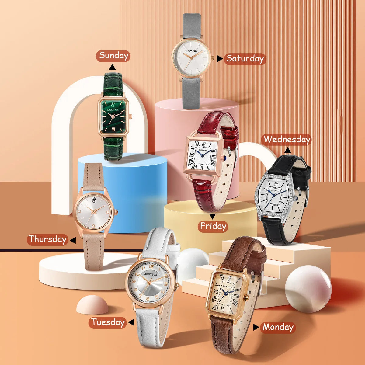 Set of 7 women's watches