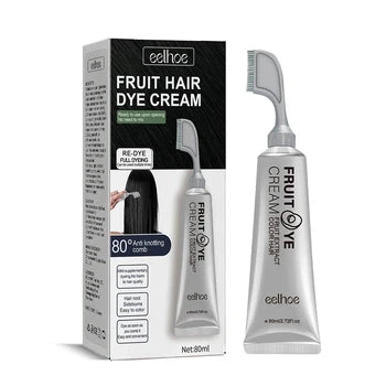HairNatura - Natural fruit hair dye cream for men and women - Black colour