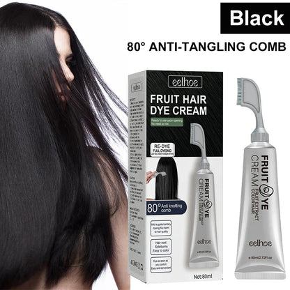 HairNatura - Natural fruit hair dye cream for men and women - Black colour