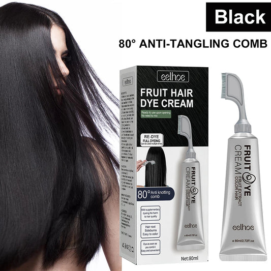 HairNatura - Natural fruit hair dye cream for men and women - Black colour